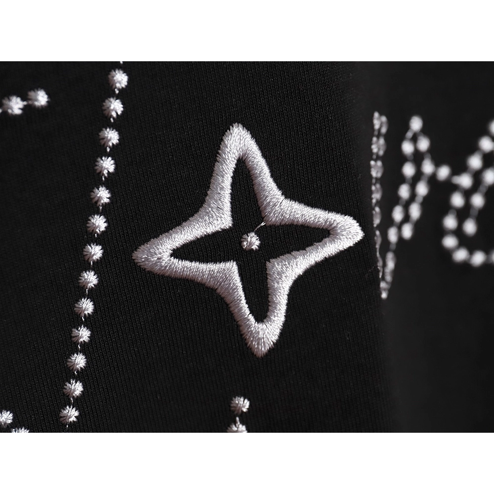 Reps Louis Vuitton Fei Dong employee letter embroidered short-sleeved T-shirt TSK2,All order with free shipping Reps Louis Vuitt