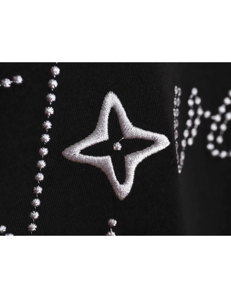 Reps Louis Vuitton Fei Dong employee letter embroidered short-sleeved T-shirt TSK2,All order with free shipping Reps Louis Vuitt