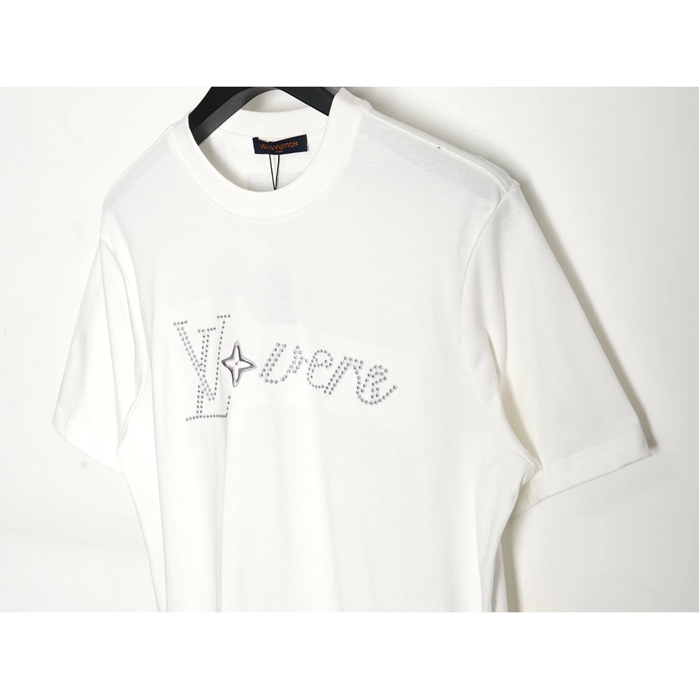 Reps Louis Vuitton LV Fei Dong employee letter embroidered short-sleeved T-shirt TSK1,All order with free shipping Reps Louis Vu