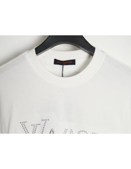 Reps Louis Vuitton LV Fei Dong employee letter embroidered short-sleeved T-shirt TSK1,All order with free shipping Reps Louis Vu