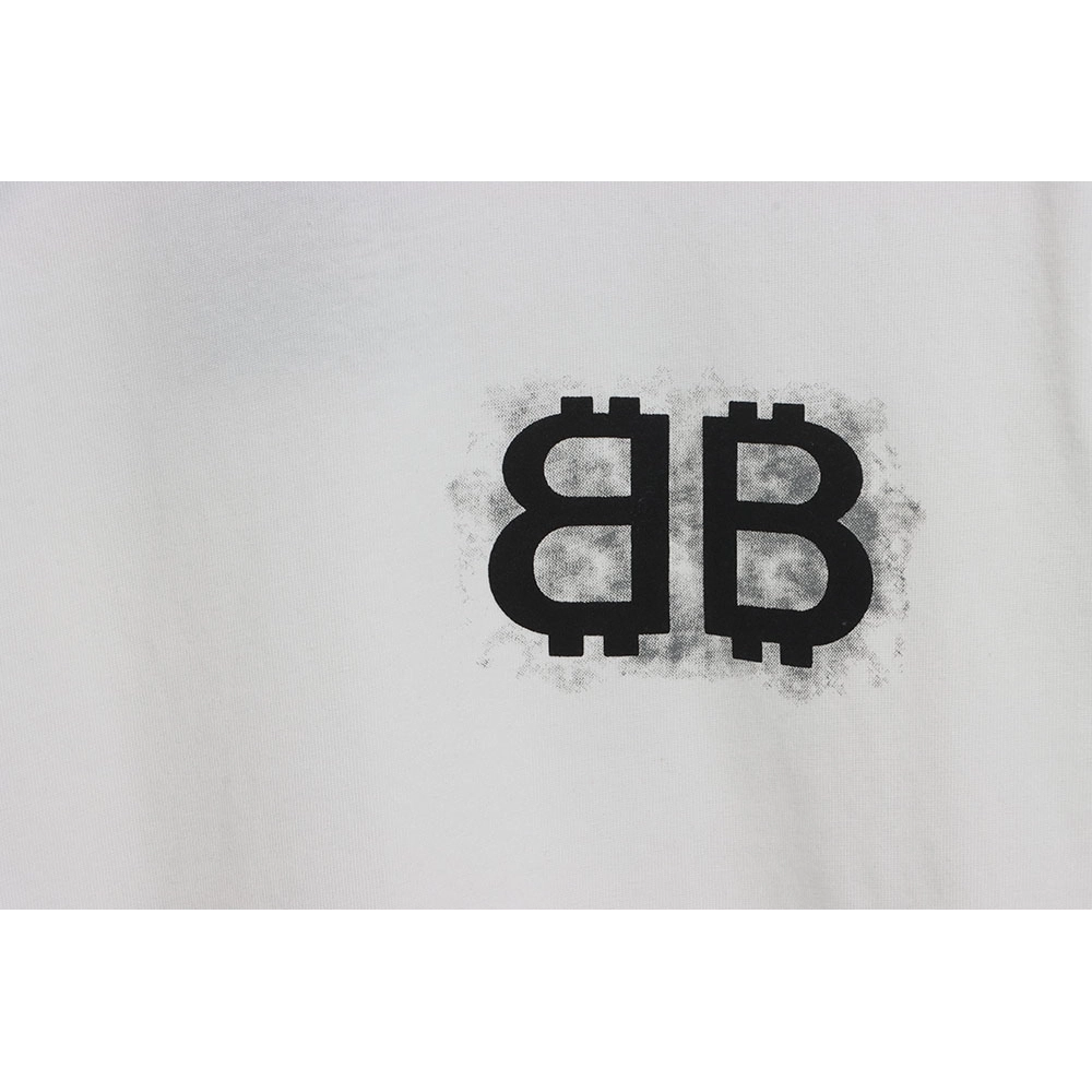 Balenciaga Double B Embroidered Short Sleeve T-Shirt TSK1,All order with free shipping Balenciaga