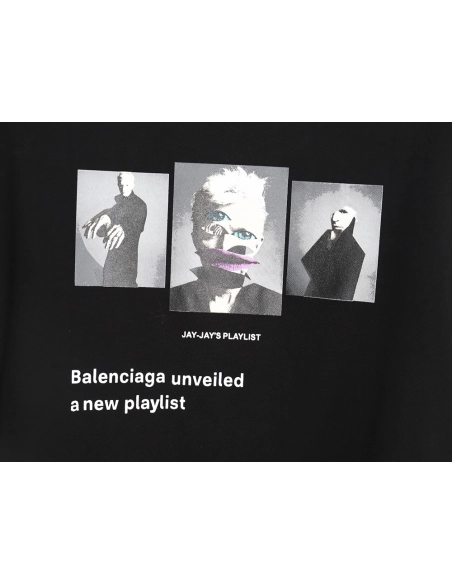 Balenciaga Musical Notes Oil Painting Catwalk Short Sleeve T-shirt TSK1,All order with free shipping Balenciaga