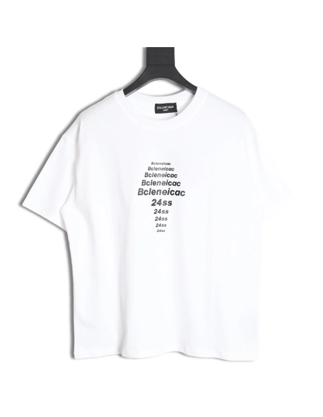 Balenciaga 24SS Paris Letters Printed Short Sleeve T-Shirt,All order with free shipping Balenciaga