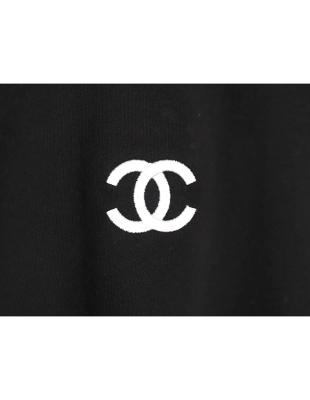Chanel Double C Heavy Embroidery T-shirt Short Sleeve TSK1,All order with free shipping Chanel