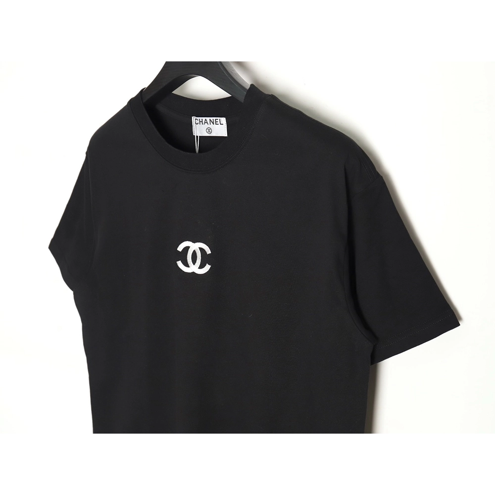 Chanel Double C Heavy Embroidery T-shirt Short Sleeve TSK1,All order with free shipping Chanel