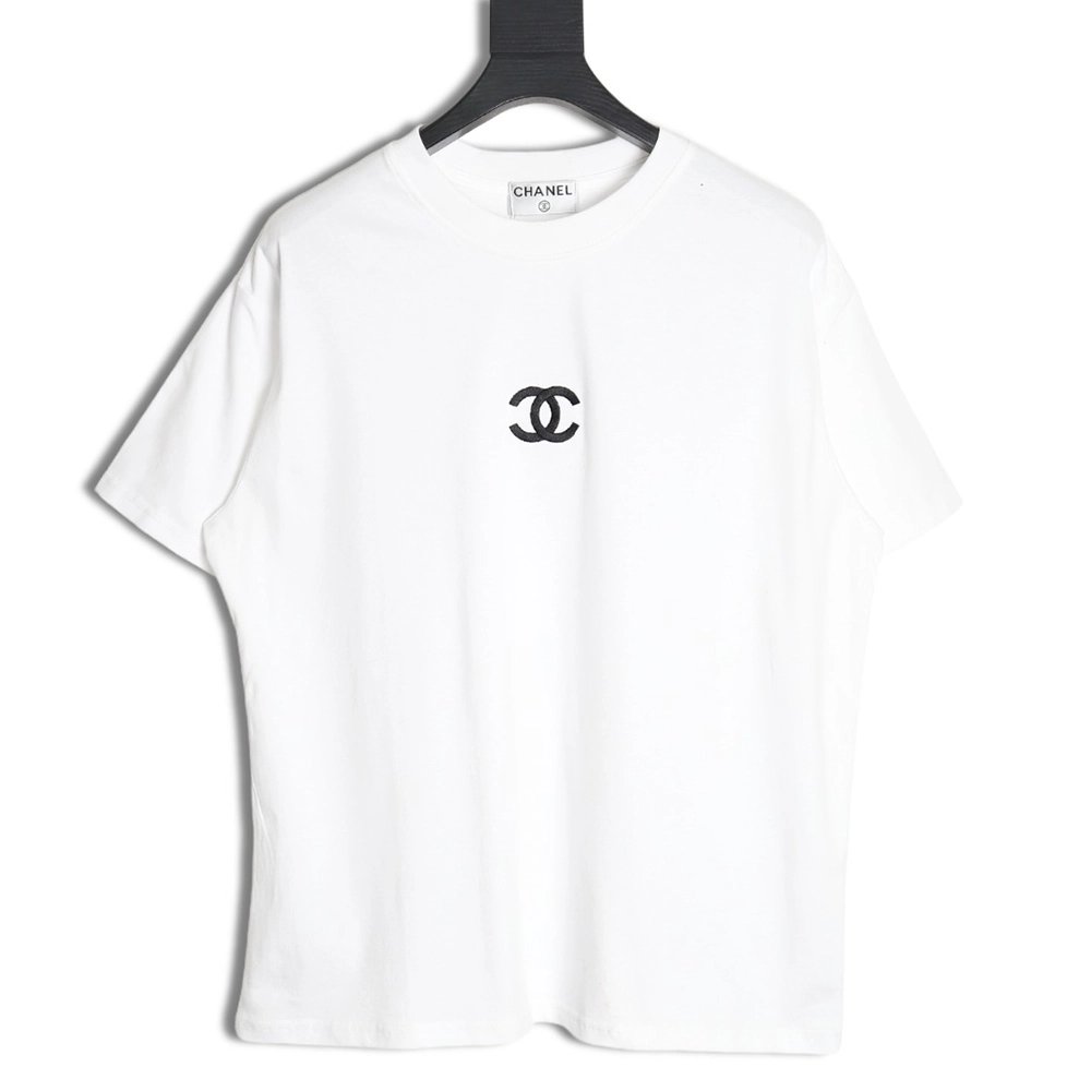 Chanel Double C Heavy Embroidery T-shirt Short Sleeve,All order with free shipping Chanel