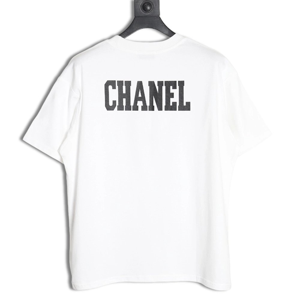 Chanel Double C Heavy Embroidery T-shirt Short Sleeve,All order with free shipping Chanel