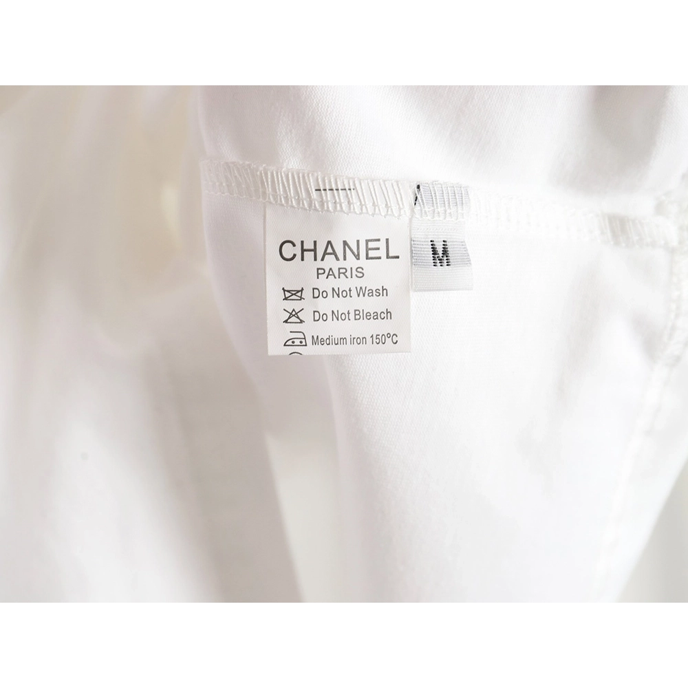 Chanel Double C Heavy Embroidery T-shirt Short Sleeve,All order with free shipping Chanel