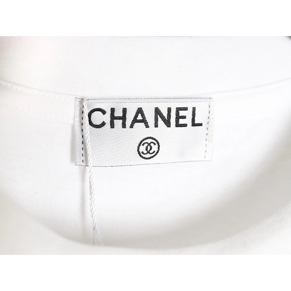 Chanel Double C Heavy Embroidery T-shirt Short Sleeve,All order with free shipping Chanel