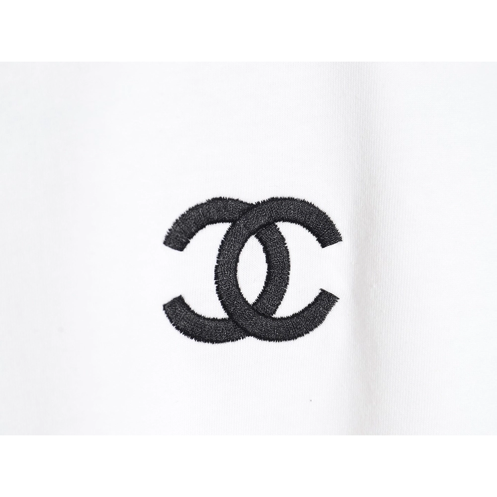 Chanel Double C Heavy Embroidery T-shirt Short Sleeve,All order with free shipping Chanel