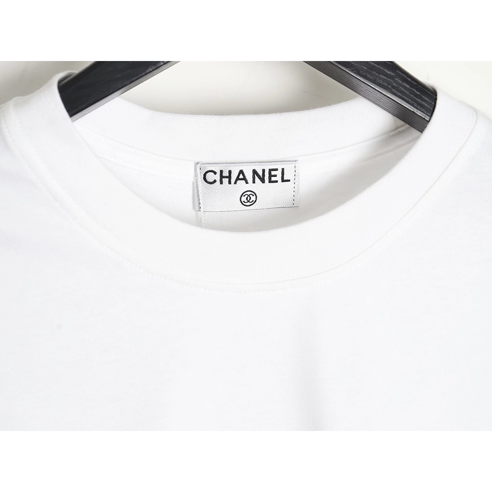 Chanel Double C Heavy Embroidery T-shirt Short Sleeve,All order with free shipping Chanel