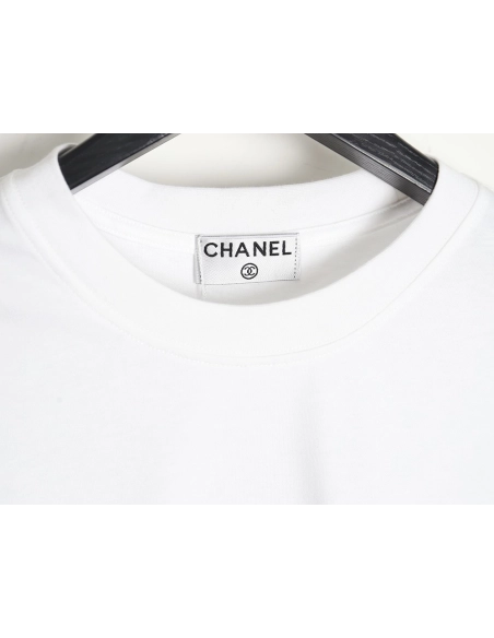Chanel Double C Heavy Embroidery T-shirt Short Sleeve,All order with free shipping Chanel