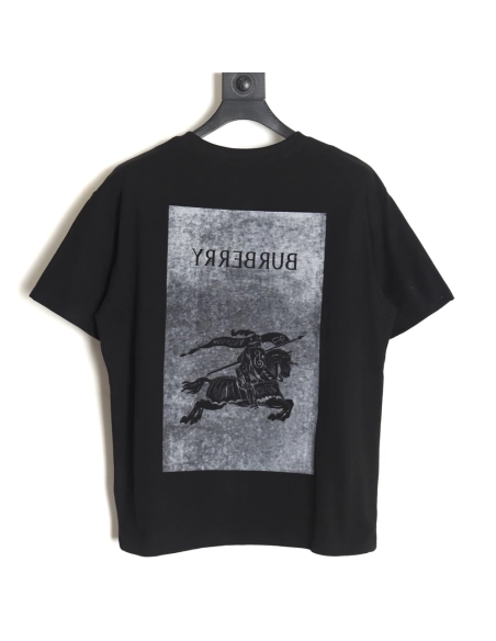 Burberry chest letter back horse silicone short-sleeved T-shirt_TSK1,All order with free shipping Burberry