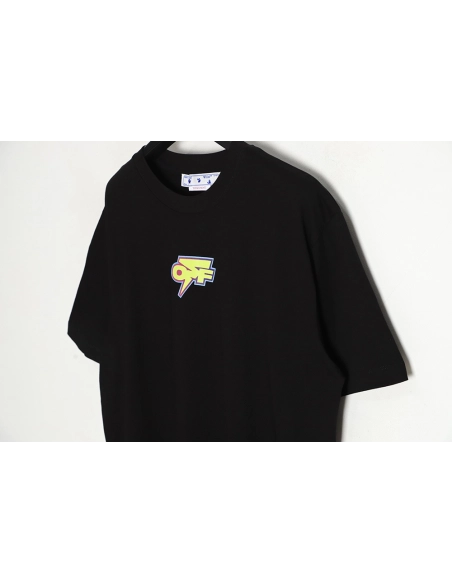 OFF-WHITE OW deformed 3D three-dimensional colorful graffiti arrow short-sleeved T-shirt,All order with free shipping Off White