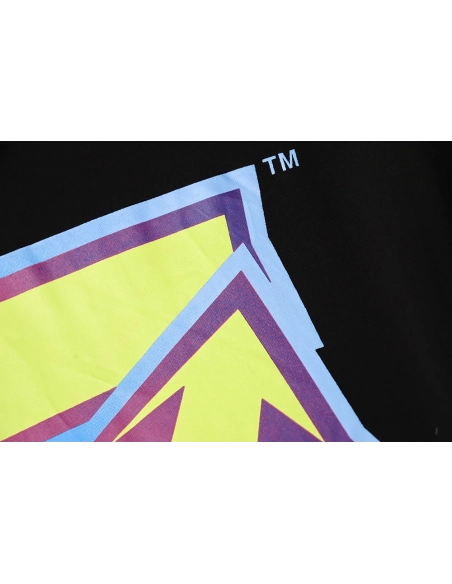 OFF-WHITE OW deformed 3D three-dimensional colorful graffiti arrow short-sleeved T-shirt,All order with free shipping Off White