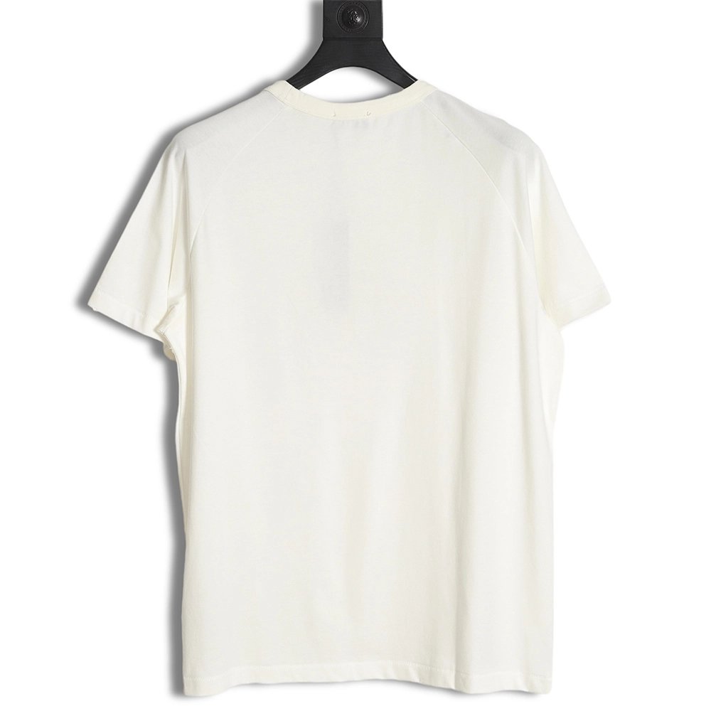 Dior CD gold and silver thread flower embroidery short-sleeved T-shirt,All order with free shipping Dior