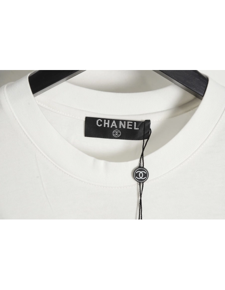 Chanel Minimalist Letter LOGO Print Graphic Short Sleeve T-Shirt,All order with free shipping Chanel