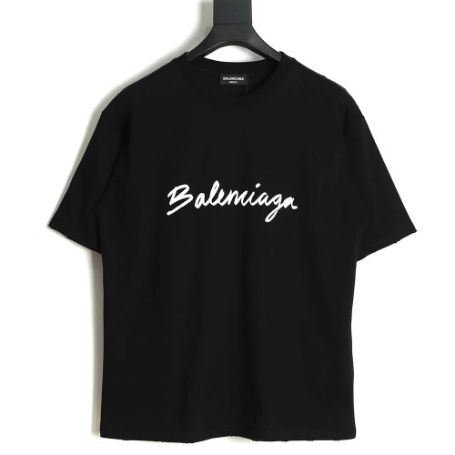 Balenciaga 22SS cursive signature letter T-Shirt TSK1,All order with free shipping Balenciaga