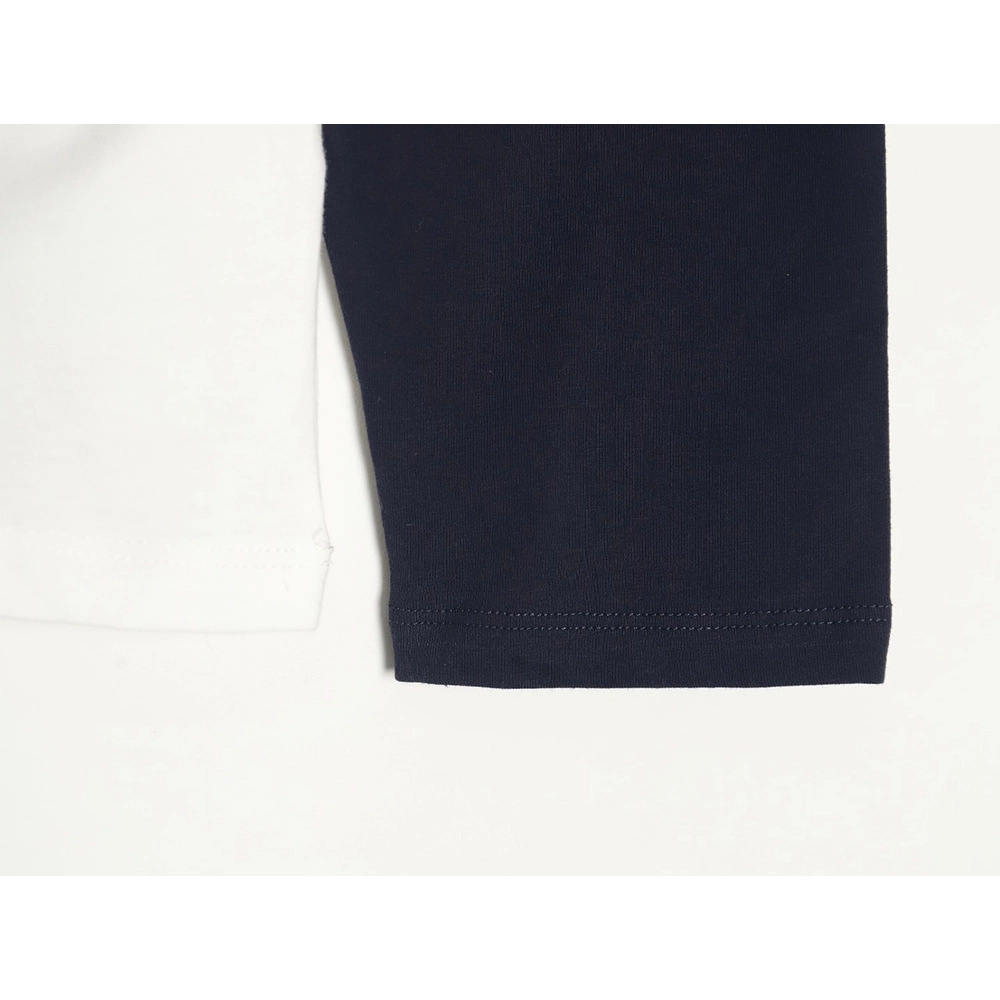 Celine flocked letter patchwork long-sleeved T-shirt,All order with free shipping Celine