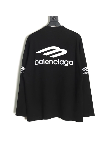 Balenciaga 3B printed V-neck long-sleeved ski T-shirt TSK2,All order with free shipping Balenciaga