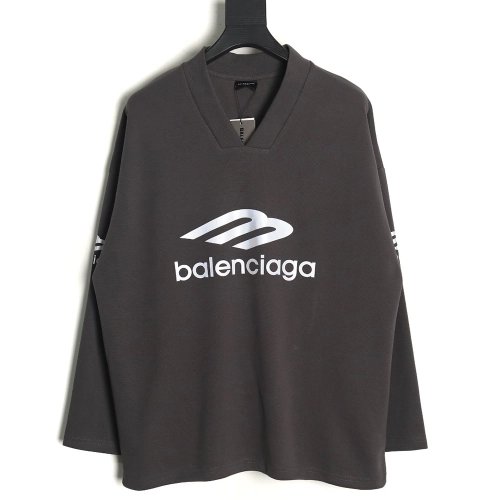 Balenciaga 3B printed V-neck long-sleeved ski T-shirt TSK1,All order with free shipping Balenciaga