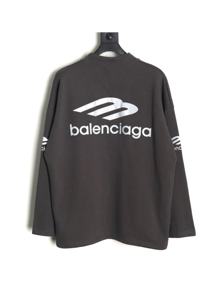 Balenciaga 3B printed V-neck long-sleeved ski T-shirt TSK1,All order with free shipping Balenciaga