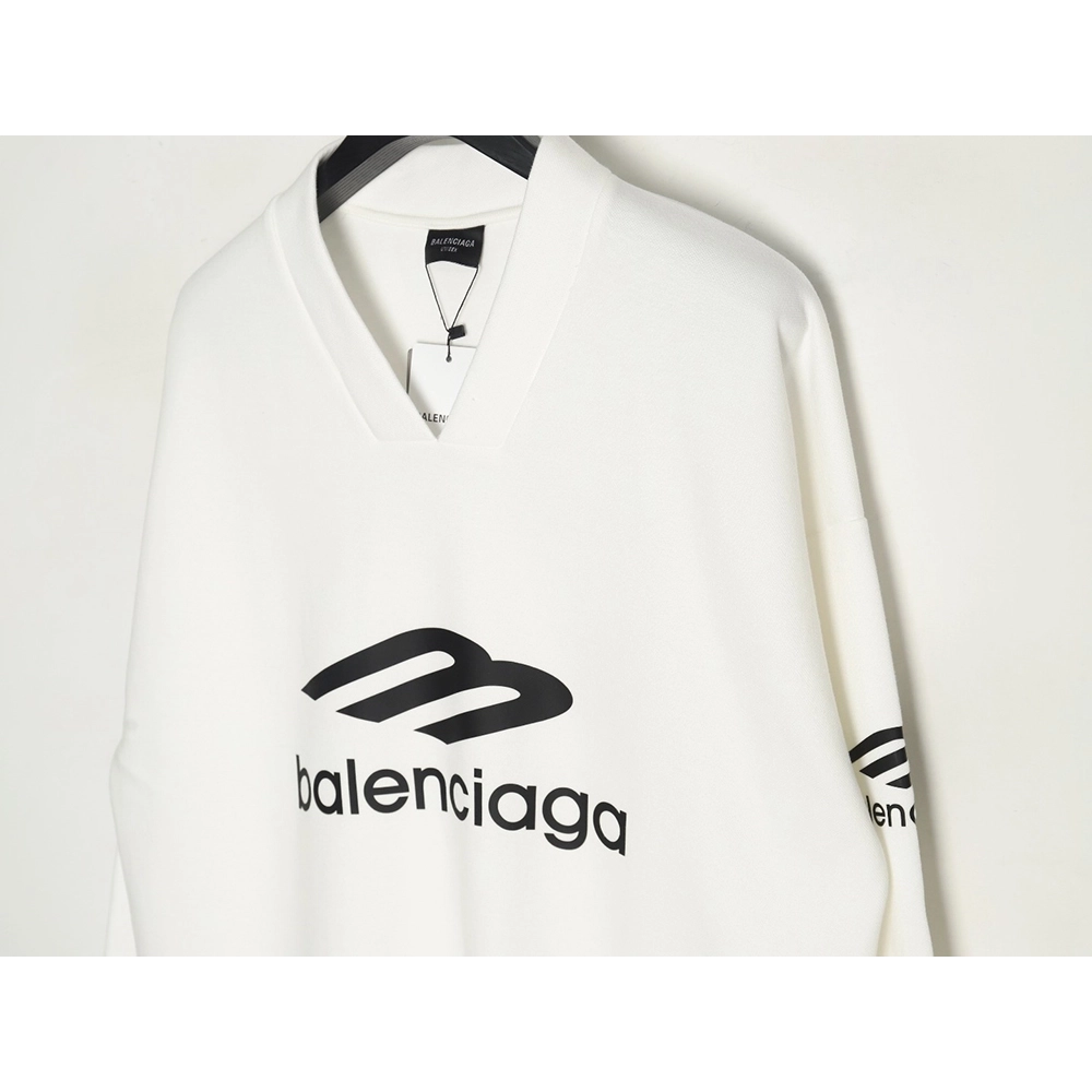 Balenciaga 3B printed V-neck long-sleeved ski T-shirt,All order with free shipping Balenciaga