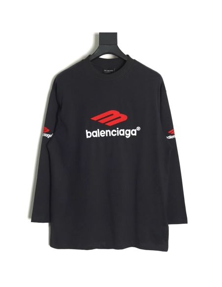 Balenciaga 3B embroidered logo long-sleeved T-shirt TSK1,All order with free shipping Balenciaga