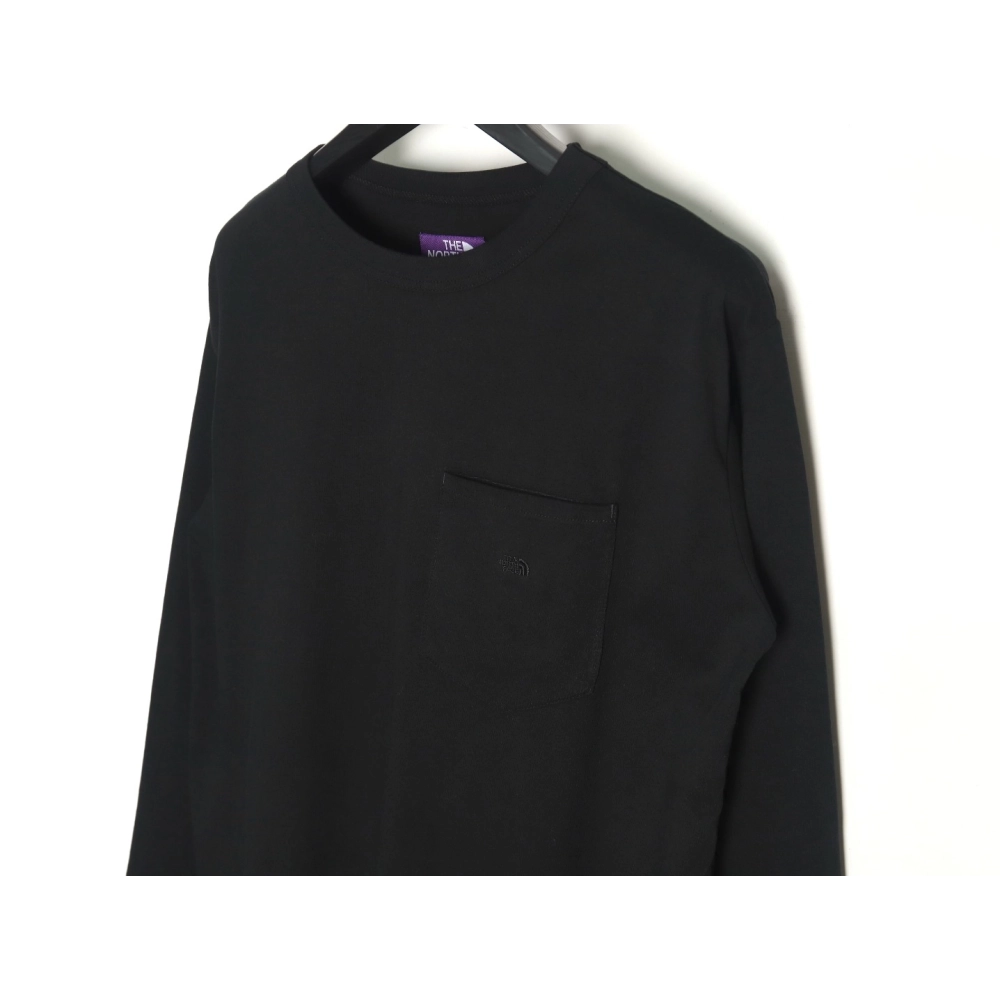 The North Face Purple Logo Embroidered Long Sleeve T-Shirt TSK2,All order with free shipping The North Face