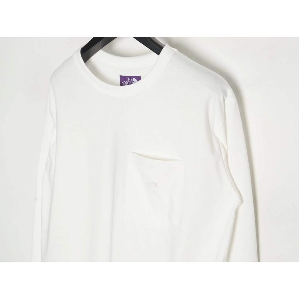 The North Face Purple Logo Embroidered Long Sleeve T-Shirt,All order with free shipping The North Face