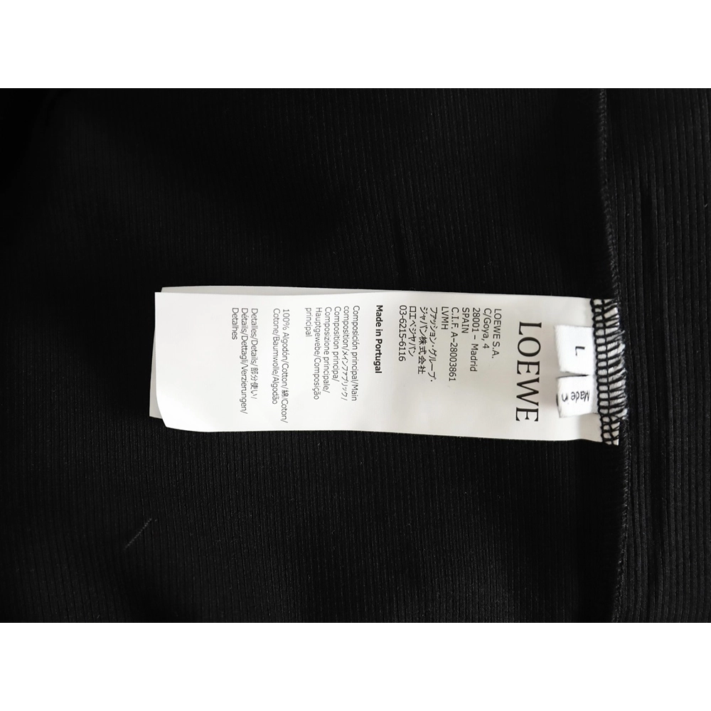 Loewe embroidered logo waffle long-sleeved T-shirt TSK1,All order with free shipping Loewe