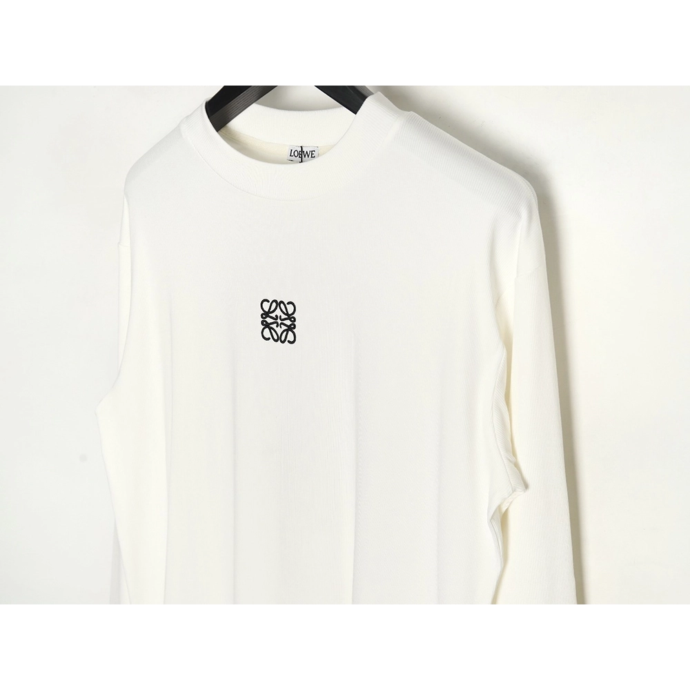 Loewe embroidered logo waffle long-sleeved T-shirt,All order with free shipping Loewe