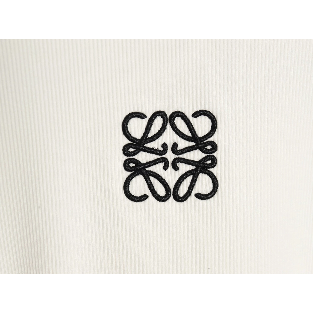 Loewe embroidered logo waffle long-sleeved T-shirt,All order with free shipping Loewe