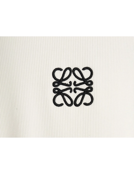 Loewe embroidered logo waffle long-sleeved T-shirt,All order with free shipping Loewe