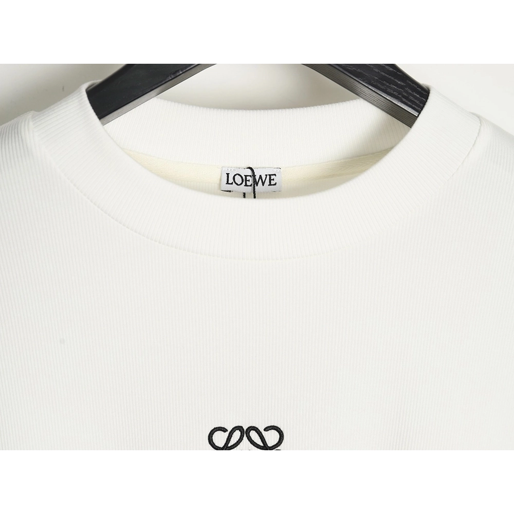 Loewe embroidered logo waffle long-sleeved T-shirt,All order with free shipping Loewe