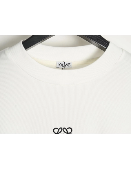 Loewe embroidered logo waffle long-sleeved T-shirt,All order with free shipping Loewe