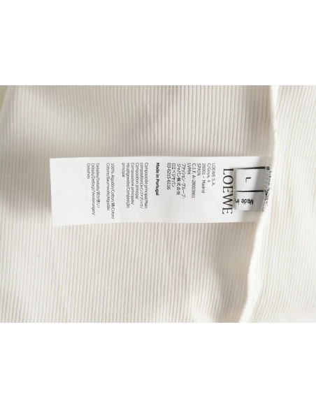 Loewe embroidered logo waffle long-sleeved T-shirt,All order with free shipping Loewe