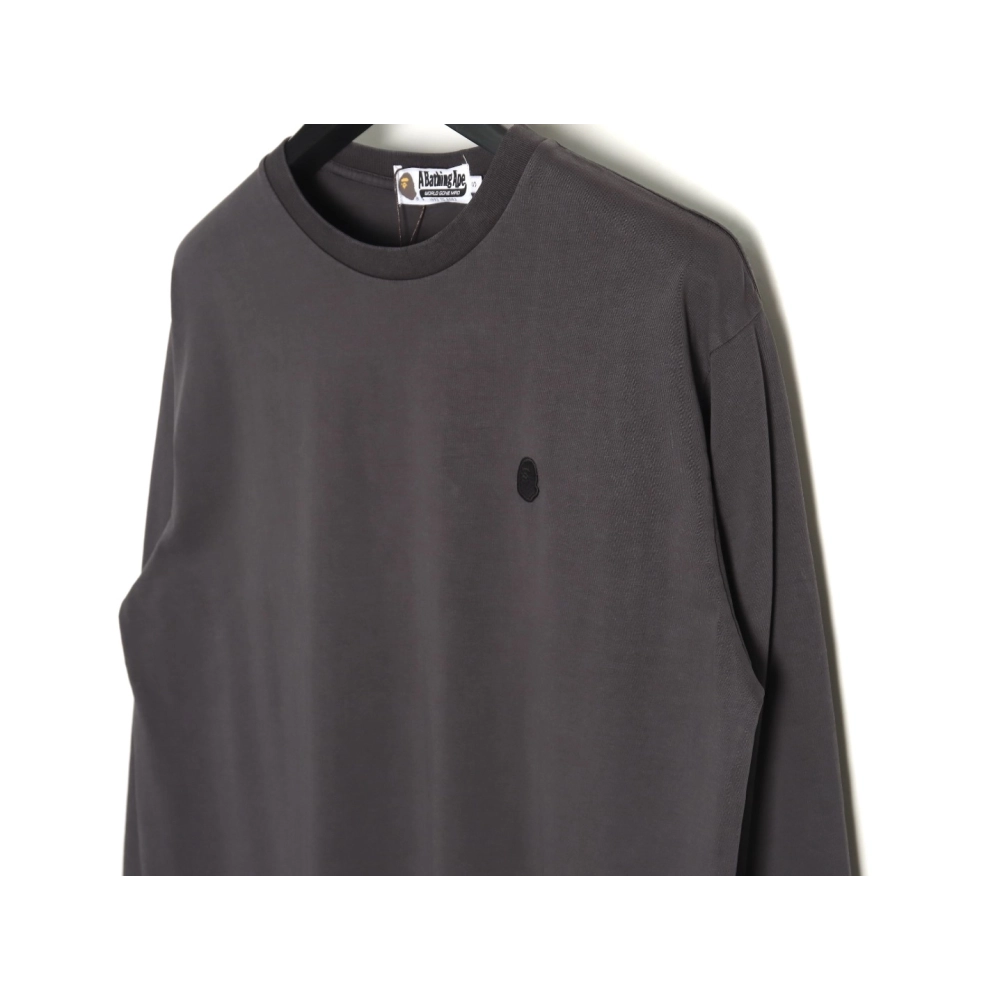 Bape small logo embroidered long sleeve T-shirt TSK1,All order with free shipping Bape