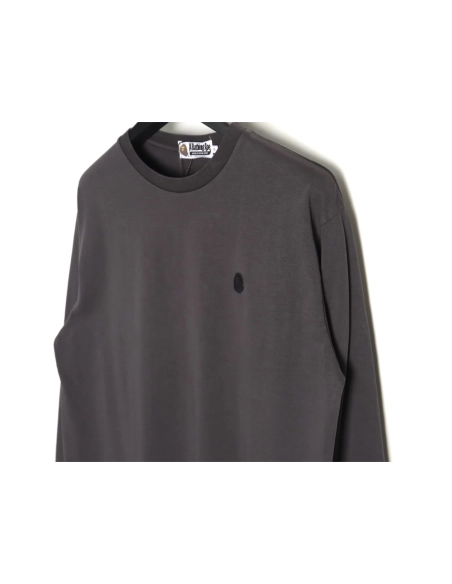 Bape small logo embroidered long sleeve T-shirt TSK1,All order with free shipping Bape