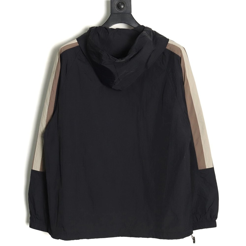 Balenciaga Zippered Logo Embroidered Long Sleeve Jacket TSK1,Balenciaga Jacket,Jacket,APPAREL