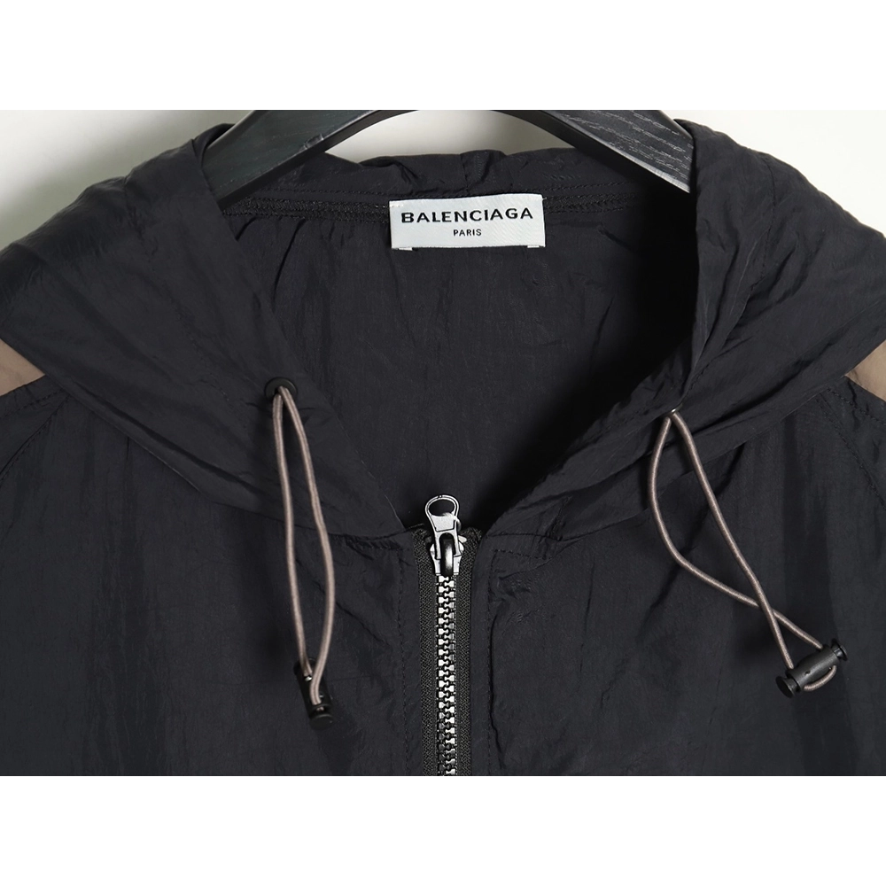 Balenciaga Zippered Logo Embroidered Long Sleeve Jacket TSK1,Balenciaga Jacket,Jacket,APPAREL
