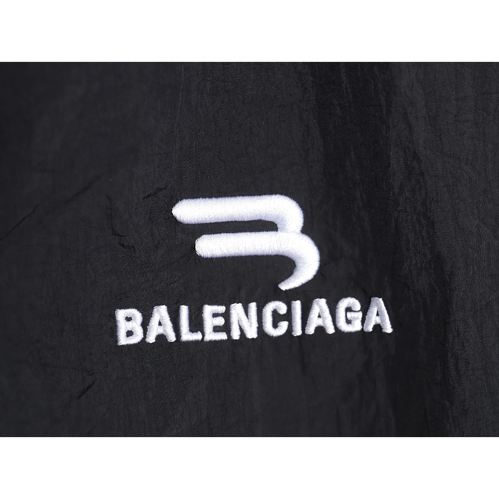 Balenciaga Zippered Logo Embroidered Long Sleeve Jacket TSK1,Balenciaga Jacket,Jacket,APPAREL