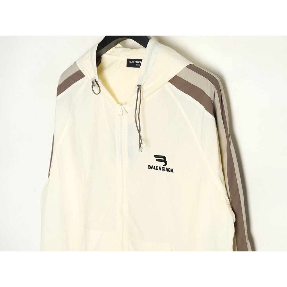 Balenciaga Zippered Logo Embroidered Long Sleeve Jacket,Balenciaga Jacket,Jacket,APPAREL