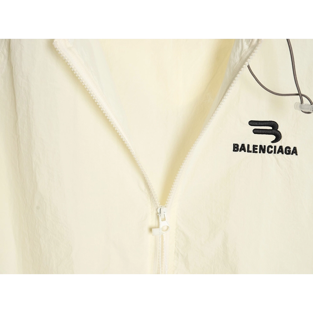 Balenciaga Zippered Logo Embroidered Long Sleeve Jacket,Balenciaga Jacket,Jacket,APPAREL