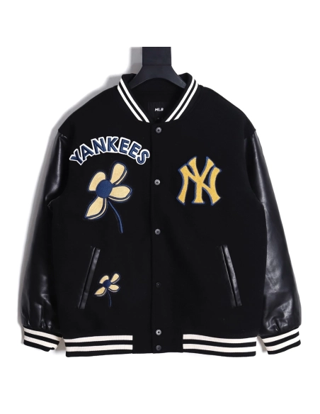 MLB logo embroidered vintage baseball jacket,MLB Jacket,Jacket,APPAREL