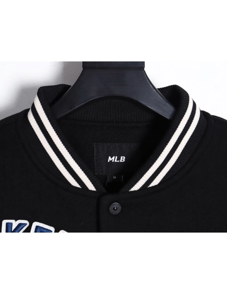 MLB logo embroidered vintage baseball jacket,MLB Jacket,Jacket,APPAREL