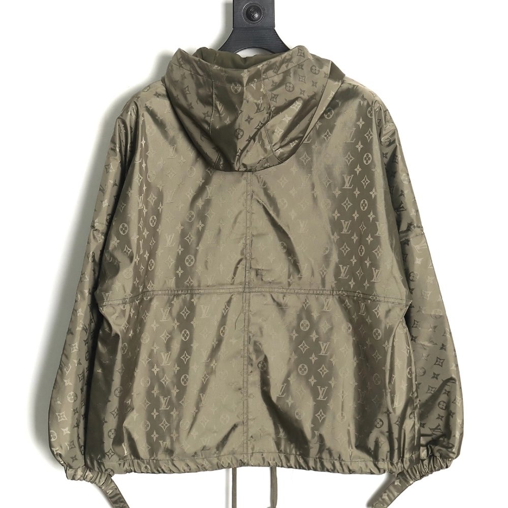 Louis vuitton monogram full print trench coat zipper jacket TSK1,Louis Vuitton Jacket,Jacket,APPAREL