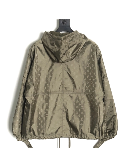 Louis vuitton monogram full print trench coat zipper jacket TSK1,Louis Vuitton Jacket,Jacket,APPAREL
