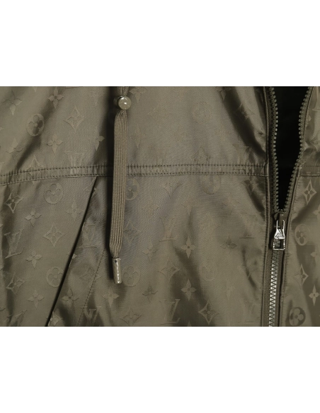 Louis vuitton monogram full print trench coat zipper jacket TSK1,Louis Vuitton Jacket,Jacket,APPAREL
