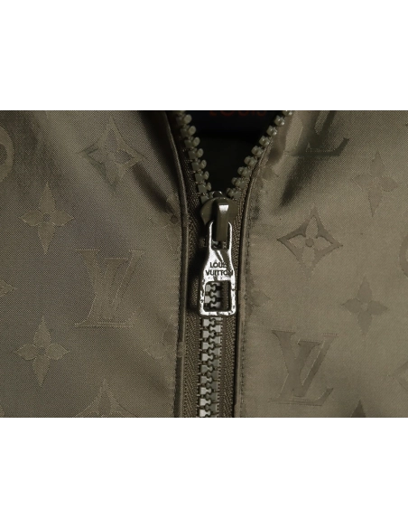 Louis vuitton monogram full print trench coat zipper jacket TSK1,Louis Vuitton Jacket,Jacket,APPAREL